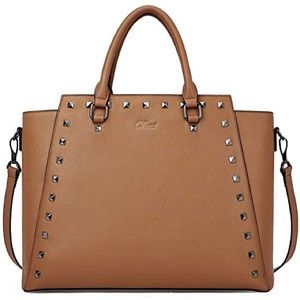 CLUCI Brown Women’s Leather Briefcase Tote Laptop